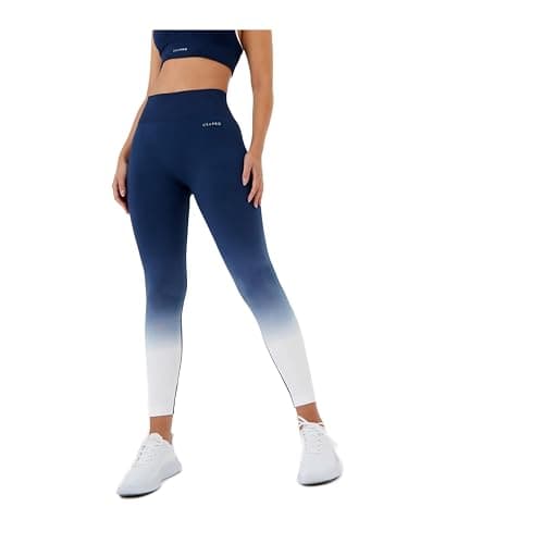 Image of USA Pro Womens Seamless Ombre Leggings Navy/White XL