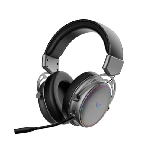 Image of Rapoo VH800 Wireless Gaming Over-Ear Headset, Flexible Microphone with Mute Switch, 46h Battery, Headphone Bluetooth and 2.4 GHz Compatible with PC/Mac/Xbox One/PS4/Nintendo Switch - Space Grey