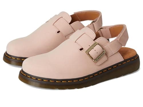 Image of Dr. Martens Men's Jorge II Suede Slingback Mules, Powder Pink, 13 Women/12 Men