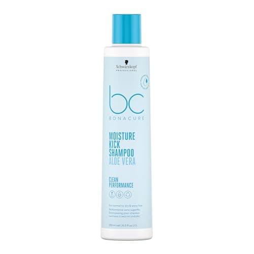 Image of Schwarzkopf Professional Bonacure Moisture Kick Shampoo For Normal To Dry Hair Vegan Care Complex Glycerol Cell Equalizer Technology Moisturised Hair Feel Prevent Dehydration Silicone Free 250 ml