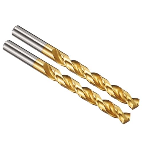 Image of PATIKIL 12mm Drill Bit, M42 8% Cobalt High-Speed Steel Jobber Straight Shank 135° Titanium Nitride (TiN) Coated for Hard Metal Stainless Steel - 2 Pack