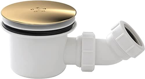 Image of 90mm Brushed Brass High Flow Shower Tray Waste