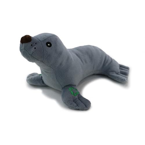 Image of Ancol Made From Dog Toy in Seal - Interactive Puppy Squeaking 100% Recycled Filling Cuddly Toy - Fun Adventure Games Pet Accessory