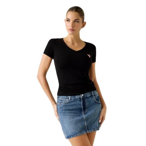 Image of GuessWomen'sSS VN MINI Triangle TEET-SHIRTSJet Black A996size S Length N