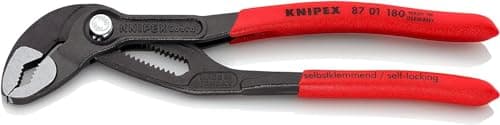 Image of KNIPEX Cobra High-Tech Water Pump Pliers with Non-Slip Plastic Coating 180 mm, 87 01 180