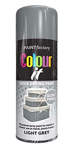 Image of 400ml Colour IT Light Grey Gloss All Purpose Interior Exterior Quick Drying Spray Paint