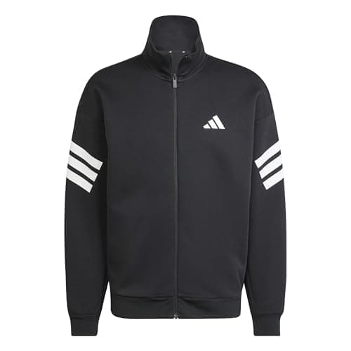 Image of adidas Men's FUTURE ICONS THREE STRIPES WOVEN TRACK TOP, black, L