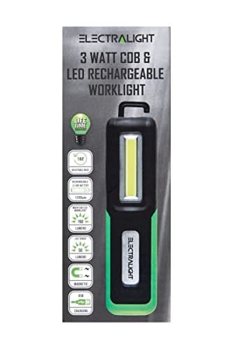 Image of Blue Spot Tools - Electralight 3 Watt COB & LED Rechargeable Worklight (160 Lumens)
