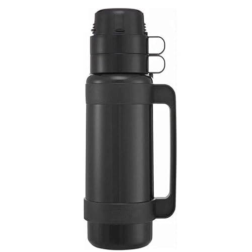 Image of APXB Vacuum Flask 500ml/1Ltr – Insulated Plastic Mondial Thermal Flask Glass Thermal for Hot & Cold Drinks | Durable Travel Bottle with Push-Button Lid (Black, 1L)