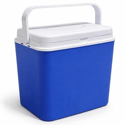Image of Unibos | 24L Insulated Cool Box – Lightweight Portable Ice Cooler With Handle & Lid – Durable Food-Grade Plastic – Keeps Food & Drinks Hot Or Cold – Ideal For Camping, BBQ, Travel, Outdoor (24L)