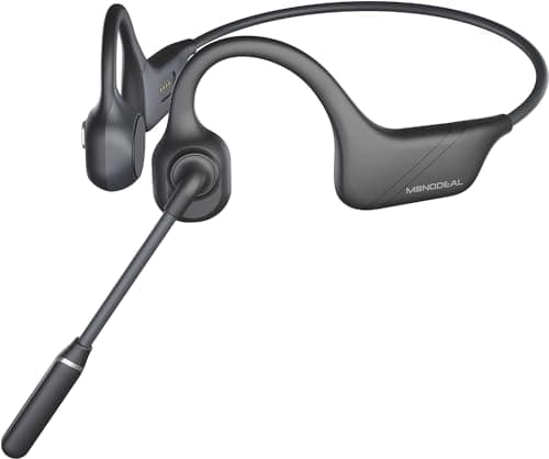 Image of Monodeal Bone Conduction Headphones, Bluetooth Headset with Microphone, Bluetooth 5.3 Headphones Open Ear with Multipoint Connection, Wireless Headset with Microphone for Office, Meeting…