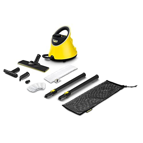 Image of Kärcher SC 2 Deluxe EasyFix Steam Cleaner, Surface Capacity: Approx. 75 m², Tank: 1 Litre, Steam Pressure: Max. 3.2 Bar, Heating Time: 6.5 Minutes, Heating Power: 1,500 W, with EasyFix Floor Cleaning