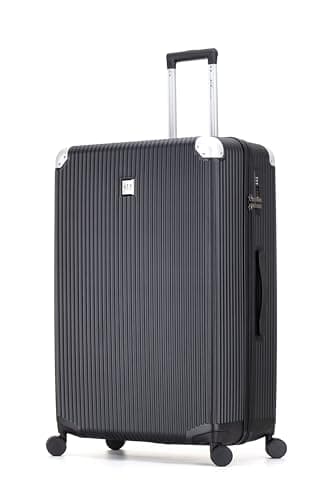 Image of ATX Luggage Extra Large Suitcase Super Lightweight Durable ABS Hard Shell Suitcase with 4 Dual Spinner Wheels and Built-in TSA Lock (Jet Black, 32-Inch, 132 Liter)