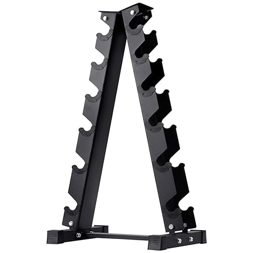 Image of KK Heavy Duty Dumbbell Rack - 6-Tier Weights Storage Dumbbell Stand - Suitable for Most of the Dumbbells - Space-Saving A-Frame Design with Sturdy Base - Dumbbell Weight Rack for Home Gym