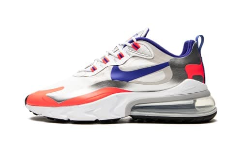 Image of NIKE Womens Air Max 270 React Running Trainers CW3094 Sneakers Shoes (UK 5.5 US 8 EU 39, White Racer Blue Flash Crimson 100)