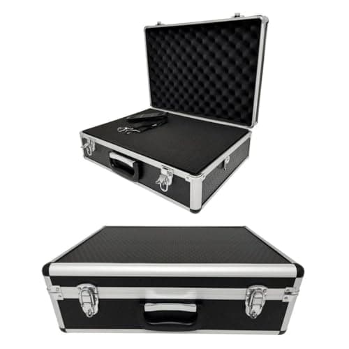 Image of ROC Cases A501 Flight Case Hard Protective Camera & Tool Case 460×330×150mm with Pick & Pluck Foam, Reinforced Corners & Carry Strap – Custom Hard Shell Storage for Equipment & Collectibles