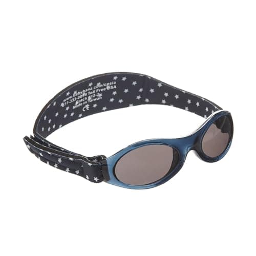 Image of Banz Bubzee Baby Sunglasses - Wrap Around Newborn & Toddler Sunglasses 0-24 Months, 100% UV Eye Protection - Shatter-Resitant Flexible Frame with Strap - Baby Travel, Beach & Holiday Essentials