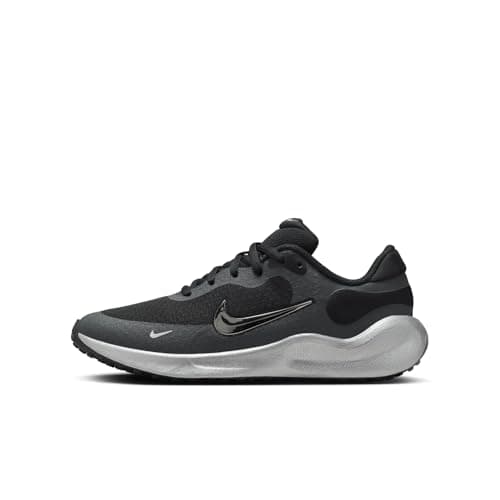 Image of NIKE Unisex Children's Revolution 7 SE (Gs) Trail Running Shoes, Black Metallic Silver Anthraci, 5 UK