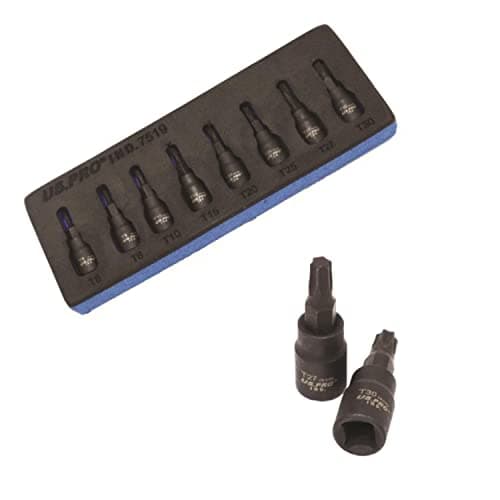 Image of US PRO INDUSTRIAL 1/4" Drive Impact Star Torx Bit Socket Set 8pc T6 - T30 7519