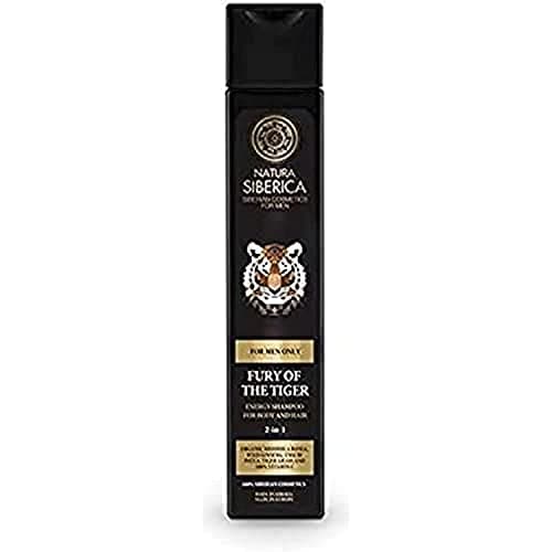 Image of Natura Siberica Men's Fury Of The Tiger Energy Shampoo for Body and Hair, 250 ml