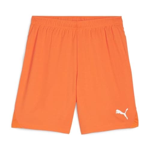 Image of PUMA Unisex Teamgoal Jr Knitted Shorts, Rickie Orange-puma White, 140 EU