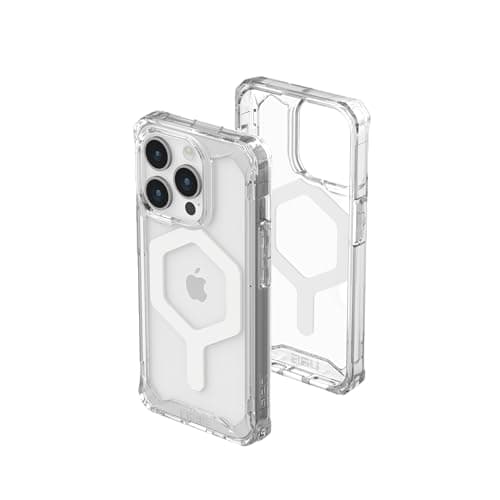 Image of URBAN ARMOR GEAR UAG Case Compatible with iPhone 15 Pro Case 6.1" Plyo Ice/White Built-in Magnet Compatible with MagSafe Charging Rugged Anti-Yellowing Transparent Clear Dropproof Protective Cover
