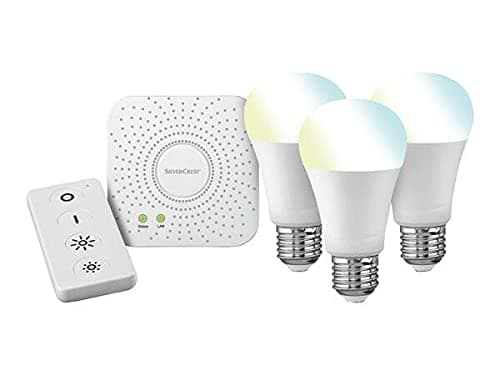 Image of Livarno Lux Smart Home Smart Lighting Lights Starter Kit with 3X LED Screw in E27 Bulbs Zigbee 3.0 WiFi Wireless Technology Works with Hey Google