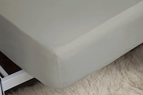 Image of Belledorm 400 Thread Count Single Ply Egyptian Cotton Size Bed Fitted Sheet 30cm Deep (Double 137cm x 191cm, Platinum)