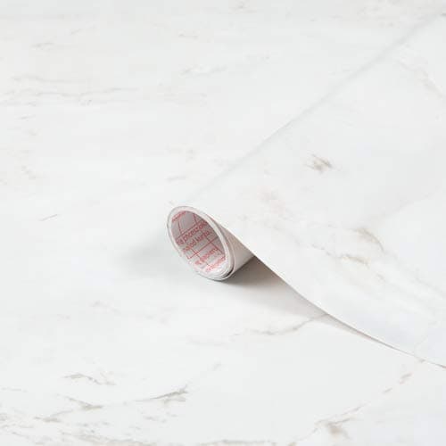 Image of 67.5cm x 2m d-c-fix MARBLE ROMEO MATT WHITE sticky back plastic vinyl wrap film (346-8178)