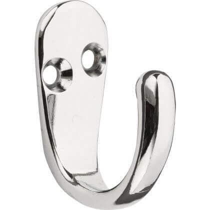 Image of Decohooks Robe Hook - Polished Chrome - Door and Wall Mountable - Single - Fixings Included