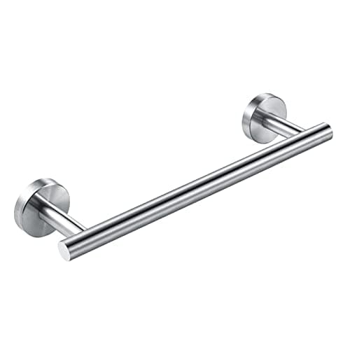 Image of YUET Towel Rail 30CM Brushed Finish Hand Towel Holder Bar Bathroom Holders For Bathrooms Kitchen Dish Cloths Hanger 304 Stainless Steel RUSTPROOF Wall Mounted 12'' Silver
