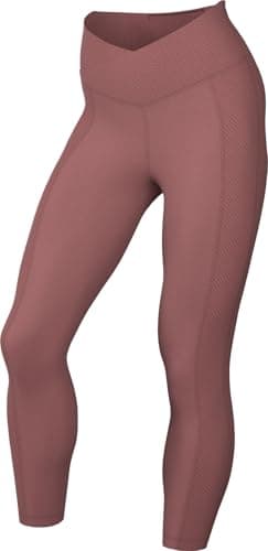 Image of Nike Women's W Nk Df One Hr 7/8 Wrap Tight Pants, Canyon Pink/White, S