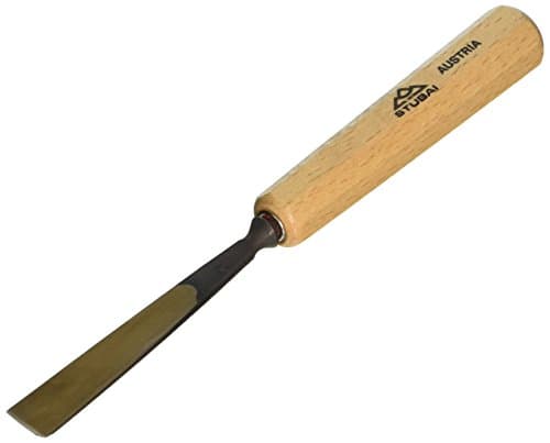 Image of Stubai 524814 Type 2,5 Woodcarving Chisel with Wooden Handle, Gold/Beige, 14 mm