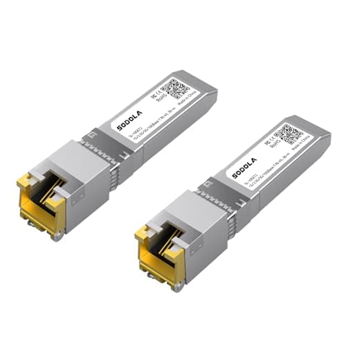 Image of [2 Pack] 10GBase-T RJ45 SFP+ Module, SFP to RJ45, 10G SFP Copper Transceiver, Compatible with Ubiquiti UniFi, TP-Link, Mikrotik and Other Open Switches, Hot Pluggable, Plug and Play, Up to 30m