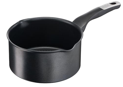 Image of Tefal Unlimited Saucepan 20 cm (2.9 L), Pouring Spouts, Non-Stick, Scratch-Resistant, Easy-Clean Coating, Thermo-Signal, All Heat Sources Including Induction, Made in France G2553002 Black