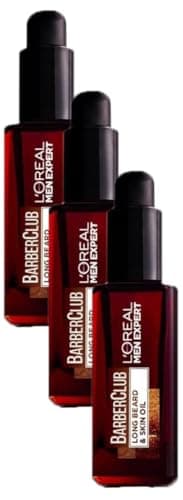 Image of L'Oréal Paris Men Expert Skin Care Barber Club Beard Skin Oil, Cedarwood, 30 ml, Pack of 3