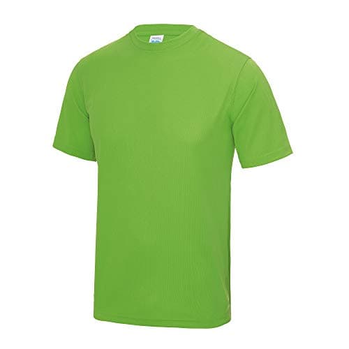 Image of Just Cool Mens Performance Plain T-Shirt (S) (Lime Green)