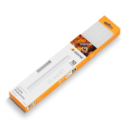 Image of Steinel Cristal glue sticks 11 mm, 10 sticks, 250g, transparent hot-melt adhesive for barely visible glue joints