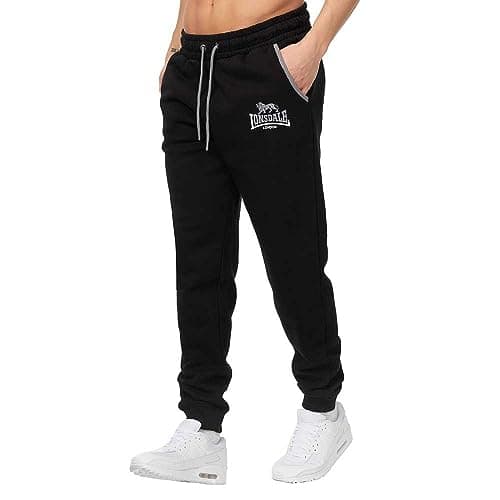 Image of Lonsdale London GIFFORDLAND Men's Jogging Bottoms + Shorts, Black, M