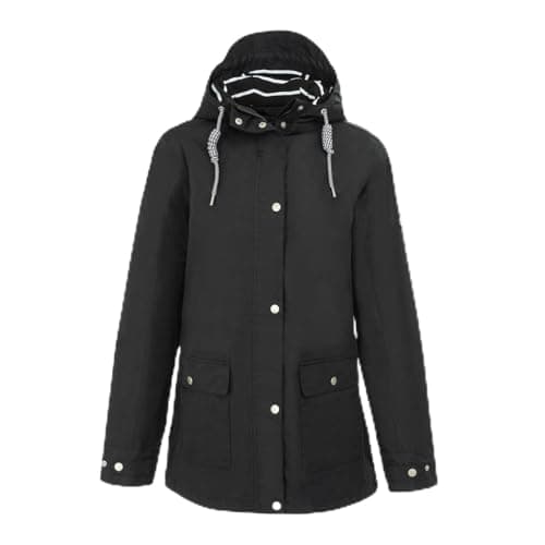 Image of Gelert Womens Coast Hooded Stormlite 5000mm Waterproof Black 8