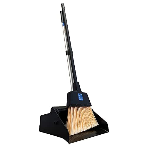 Image of Strong Trade Quality Long Handled Dustpan and Brush Set – Industrial Dustpan and Brush Heavy Duty for both Commercial and Domestic Use, Large Dustpan with Indoor/Outdoor Broom Stiff Brush Set
