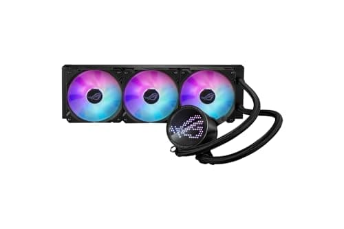 Image of ASUS ROG RYUO III 360 ARGB All-in-one AIO Liquid CPU Cooler 360mm Radiator, Asetek 8th gen Pump Solution, Anime Matrix™ LED Display and ROG AF 12S ARGB Fan.