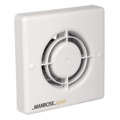 Image of Manrose MG100 4" 100mm Gold Range Extractor Bathroom Wall/Ceiling Fan (MG100S - Standard)