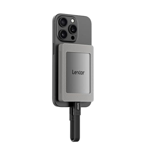Image of Lexar ES4 Portable SSD with Magnetic Set 2TB, External SSD USB 3.2 Gen 2 up to 1050MB/s Read and 1000MB/s Write compatible with iPhone 15/16, PC & Mac, Type-C Laptops, Tablets, PS5, PS4