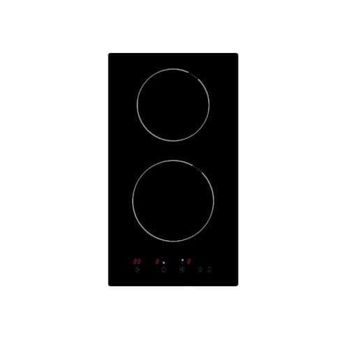 Image of Cookology Essentials AEIHDOM30 Induction Hob 30cm Domino - Electric Hob with 2 Zones - Touch Control - 9 Power Levels - Timer - Residual Heat Indicators - Child Safety Lock - UK Plug Fitted - Black