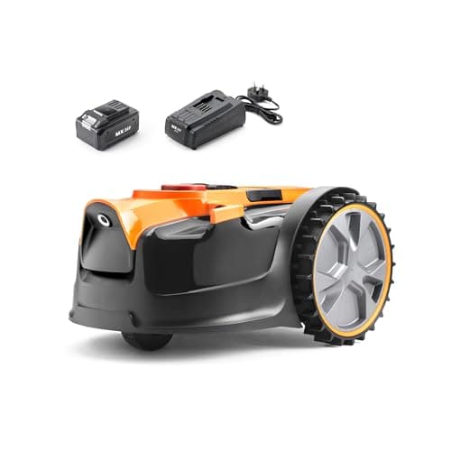 Image of LawnMaster OcuMow® 16 Drop and Mow Robot Lawnmower with MX 24V 4.0Ah lithium battery and fast charger. No Boundary Wire, App or Outdoor Power Socket needed. For small to medium lawns up to 150m2.