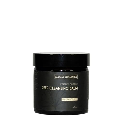 Image of Alucia Organics Certified Organic Deep Cleansing Balm 50g - Pure, Natural, Cruelty Free, Hot Cloth Method, for Removing Makeup, Impurities (Unscented)