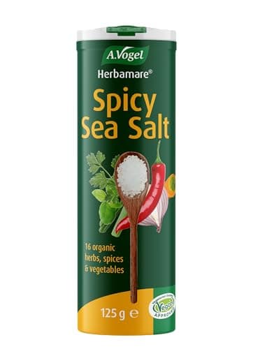 Image of A.Vogel Herbamare® Spicy Sea Salt 125g | Unrefined Sea Salt Infused with 16 Organic Herbs, Spices and Vegetables