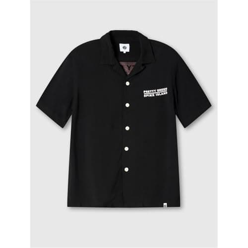Image of Pretty Green Mens Spike Island Shirt Black XL