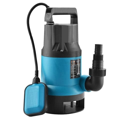 Image of KATSU 400W Portable Submersible Pump for Clean and Dirty Water for Garden Pond, Pools, and Ditches + Float Switch